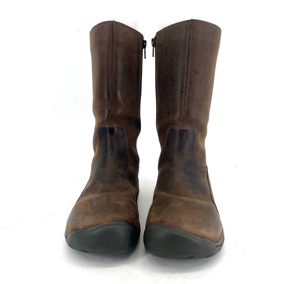 Keen Women's Brown Leather Presidio II Waterproof Mid Calf Boots EU37/US6.5 - Picture 2 of 7